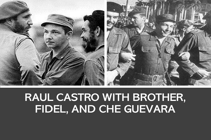 Raul Castro with Fidel and Che Guevara